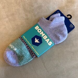 Bombas No-Show Athletic Socks in Purple and Teal. NWT
